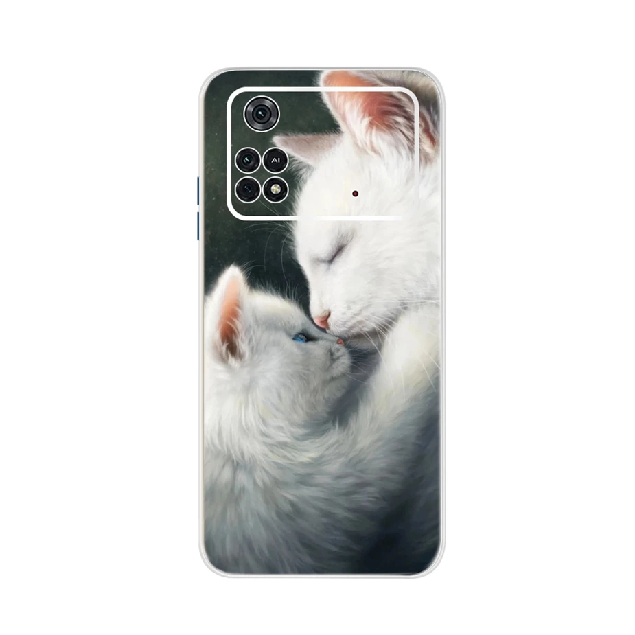 For Xiaomi Poco M4 Pro 4G Case 6.43\'\' Colorful Painted Soft Silicone Phone Cover For Xiaomi Poco M4 Pro M4Pro Case Fundas Bumper