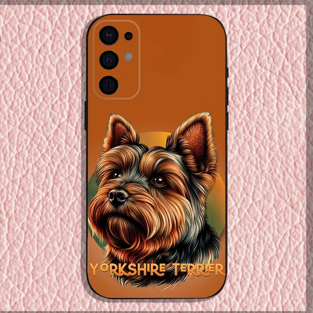 Yorkshire Terrier Dog Phone Case For Samsung S25,S24,S21,S22,S23,S30,Ultra,S20,Plus,Fe,Lite,Note,10,9,5G Black Cover