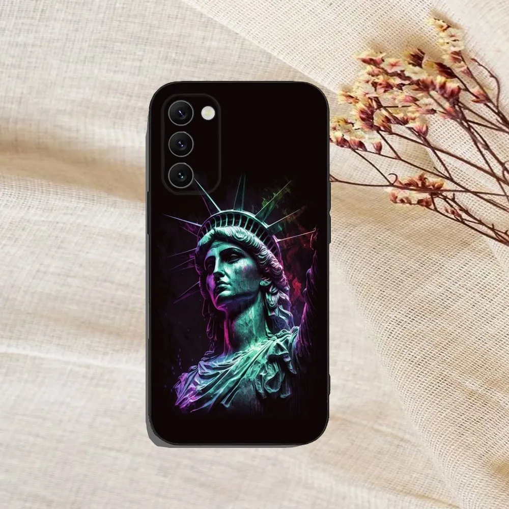 America Statue of Liberty Phone Case For Samsung Galaxy A13,A21s,A22,A31,A32,A52,A53,A71,A80,A91 Soft Black Cover