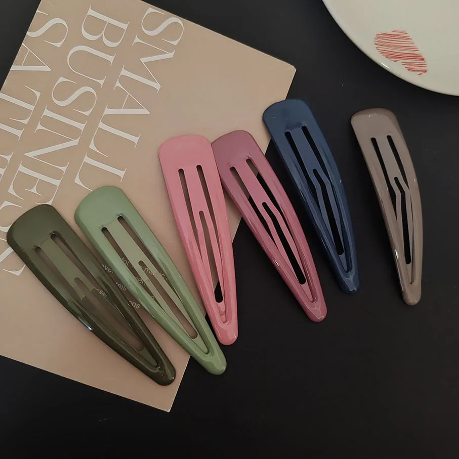 2er-Set bunte, 10 cm große, massive BB-Haarspangen aus hochwertiger Legierung in Unifarben für Mädchen und Frauen – Vintage-Haarspangen und Haar-Accessoires – Detail 5