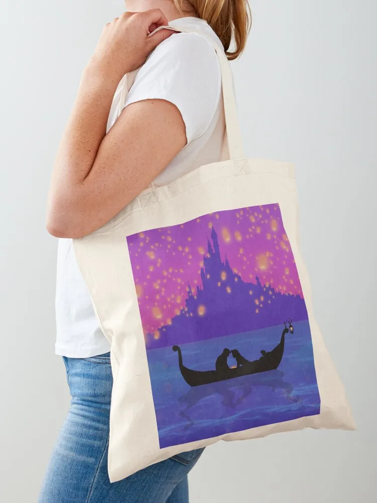 Tangled Lantern Art Tote Bag Lady bags Candy bags Customizable tote bag Canvas Tote Bag