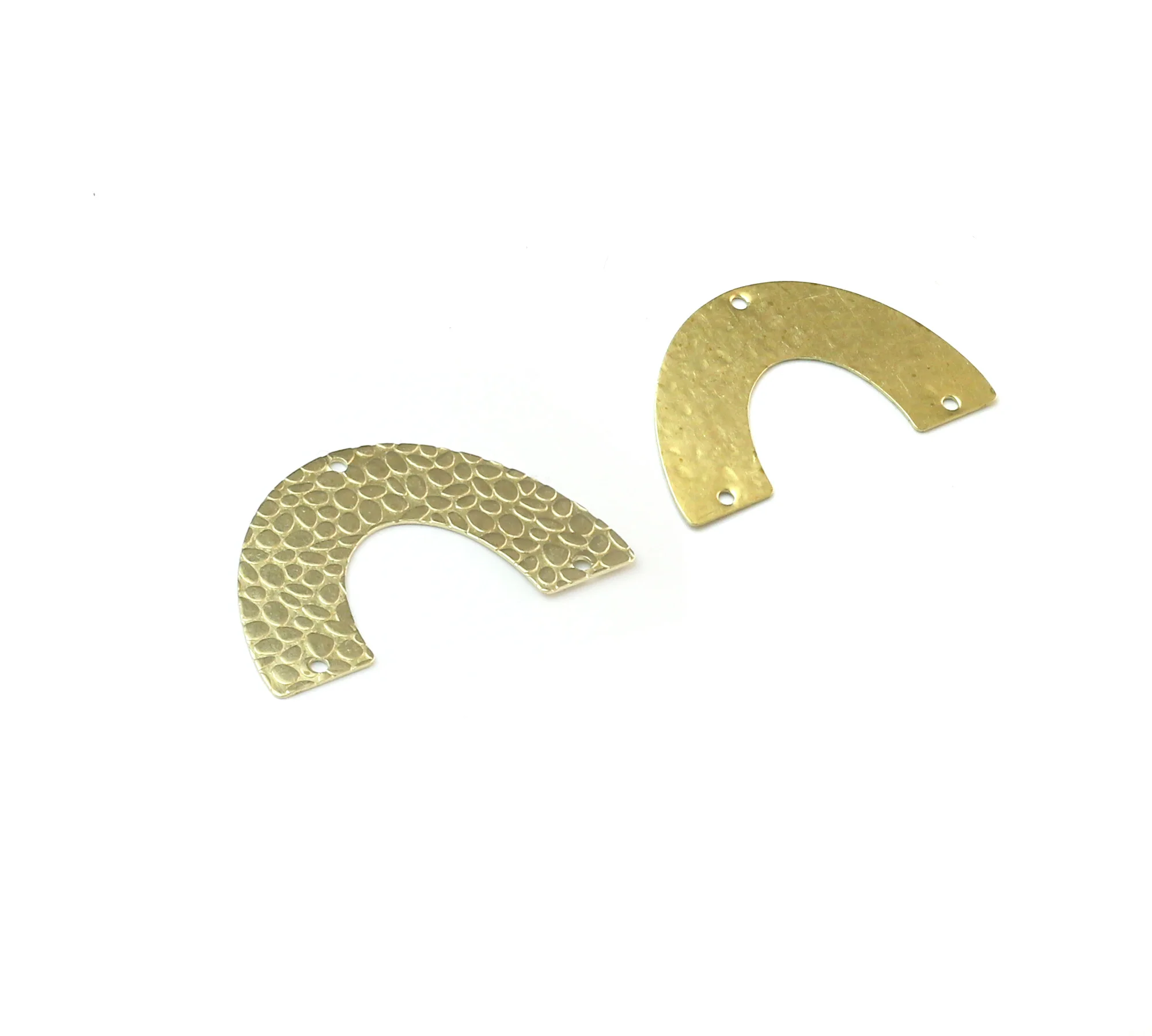 20pcs Arched Connector, Brass Charm For Jewelry Making, Blister Pattern, U shaped, 33.8x21mm, Geometric Earring Findings -R954