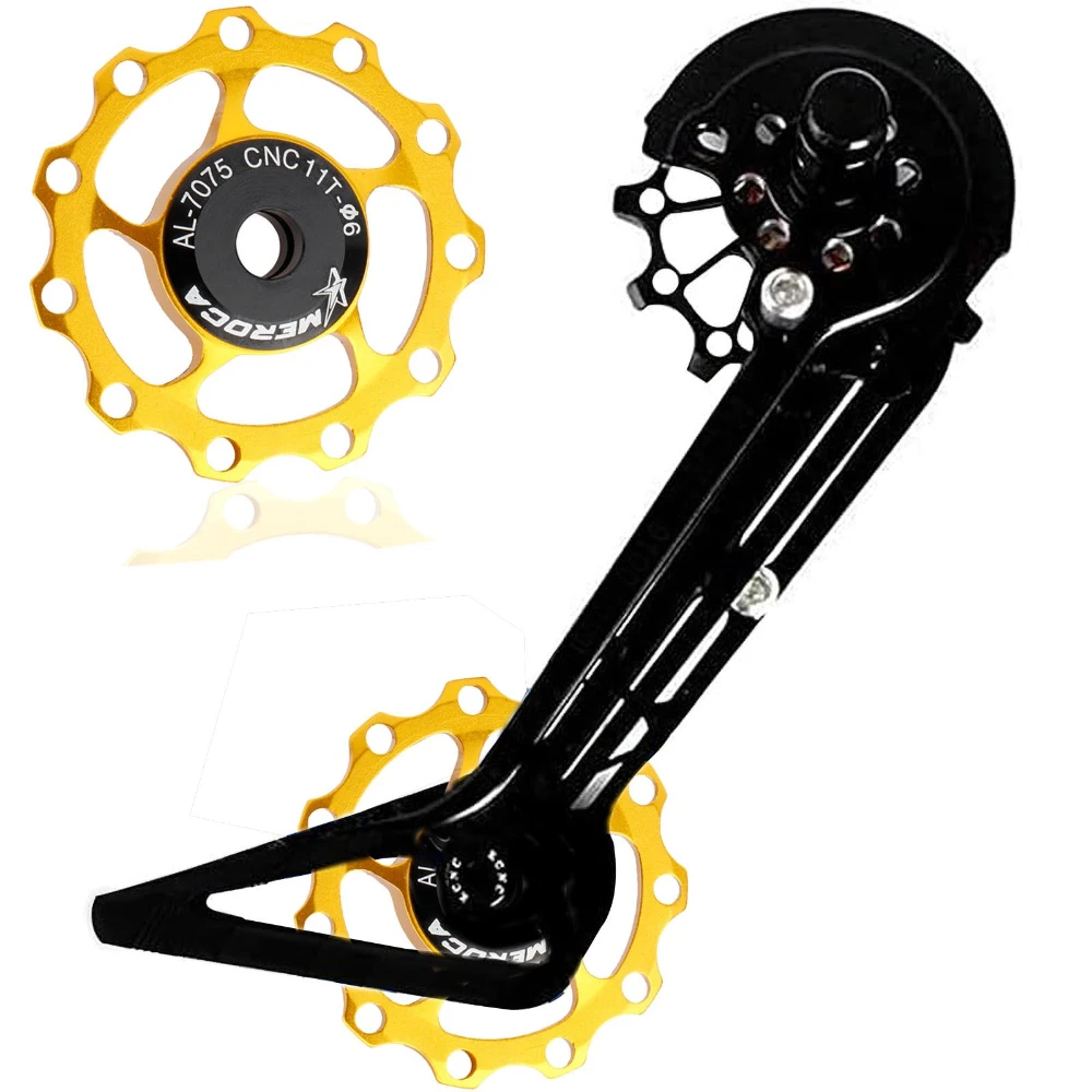 1/2pcs 11T Aluminum Guide Wheel Rear Derailleur Pulley Metal Bearing Guide Part Pulley Bearing Bicycle Derailleur Accessories