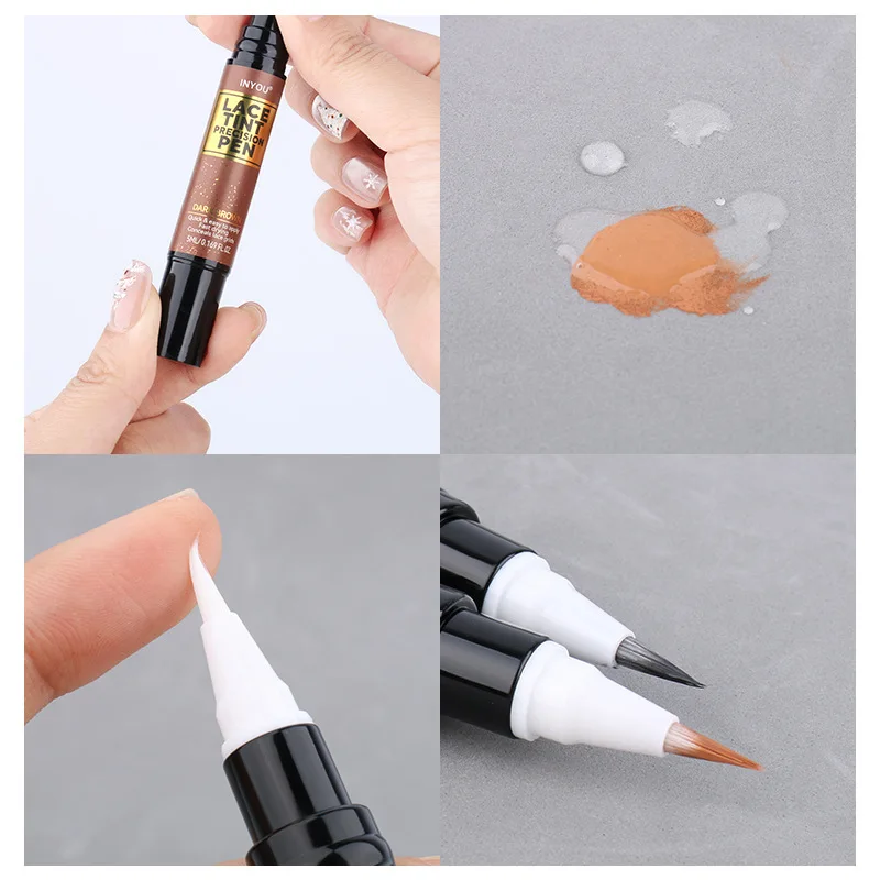 INYOU Wig Lace Cap Coloring and Dyeing Pen Not Smudge Waterproof and Sweat-Proof