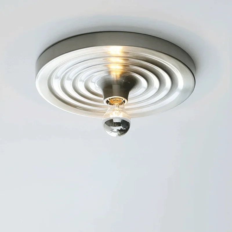 Scandinavian Italian Bauhaus Chrome Wall Sconce Living Room Background UFO Lights Aisle Corridor Bedroom Atmosphere Ceiling Lamp