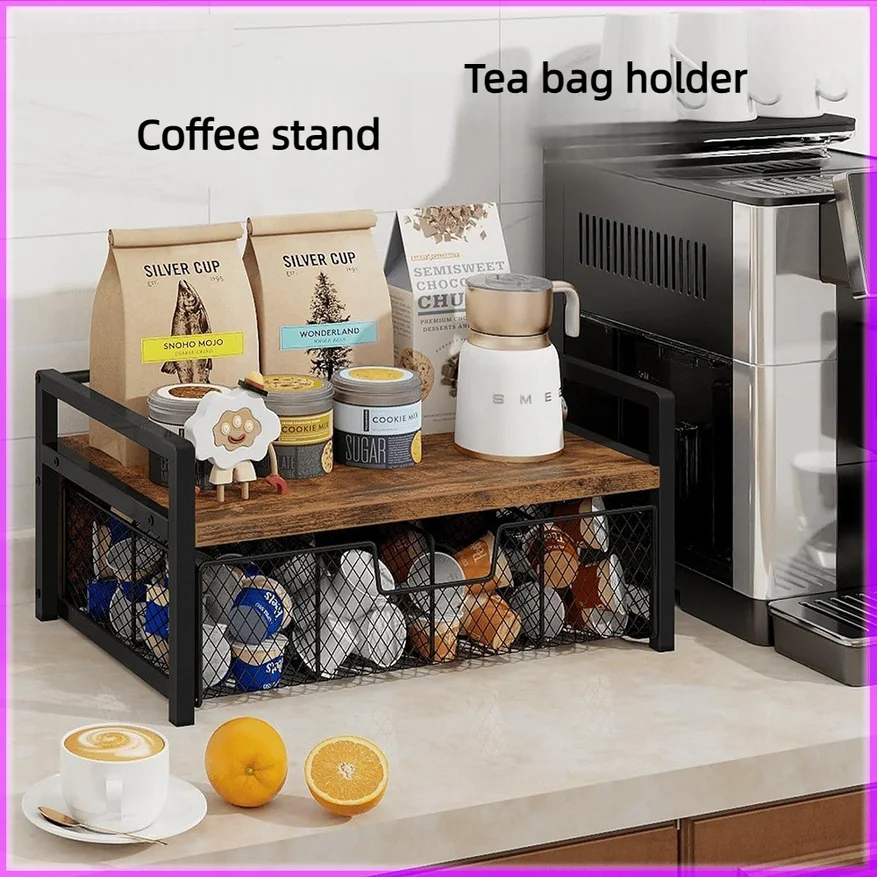 Coffee Capsule Holder Drawer Type Tea Bag Storage Rack Multi Compartment Desktop Organizer