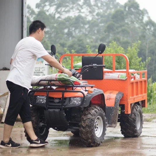 HOT Sale BASHAN new 300cc Manual Farm 4x4 ATV for sale factory price ATV 4x4 All-Terrain Vehicle