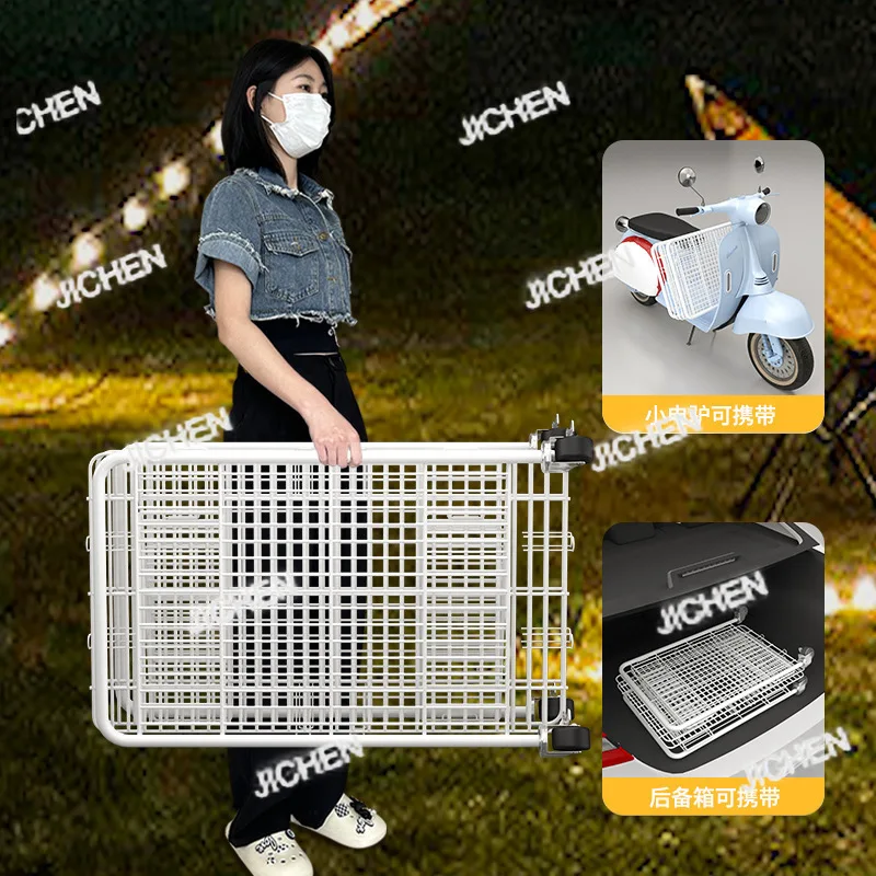 Stall trolley ice powder stall commercial mobile shelves foldable night market sushi stall trolley