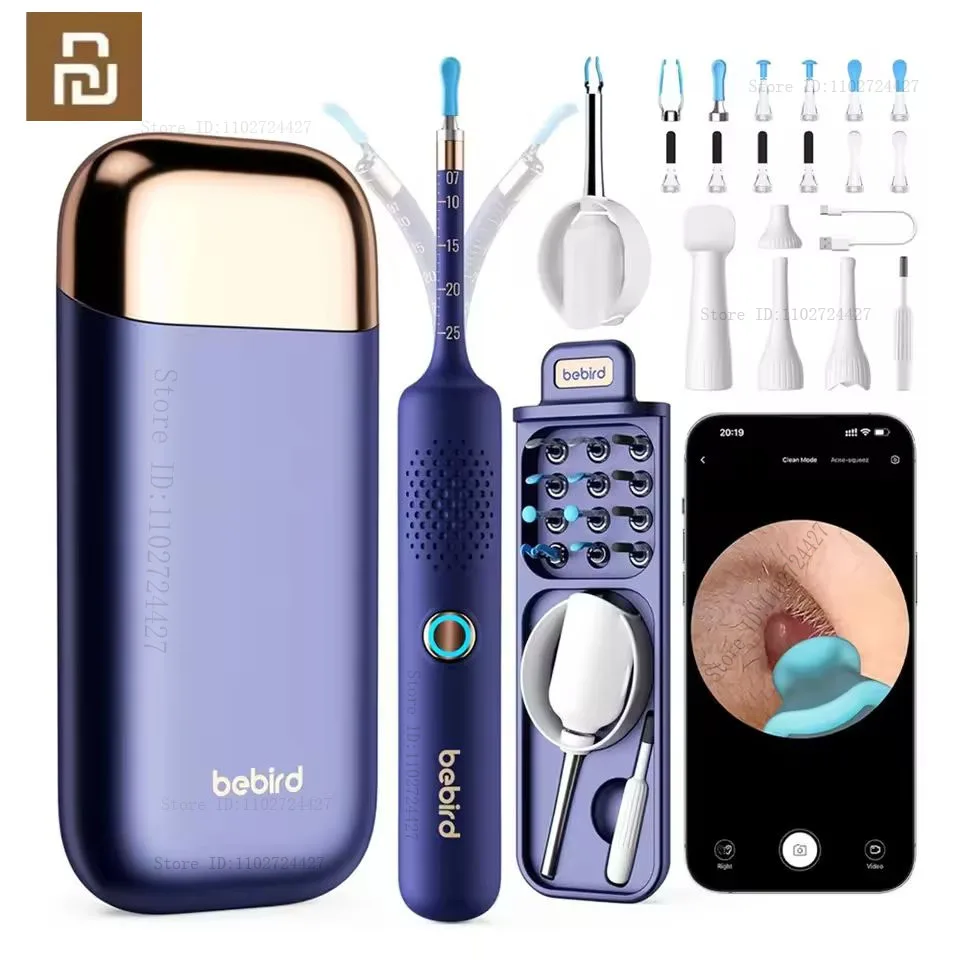 

New Youpin R37R I35R Ear Cleaner with Bendable HD Clipable Tweezers Visual Earpick And Earwax Removal Health Care Kits
