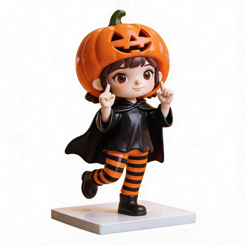 Modern outdoor stainless steel sculpture with rich details and stylish decoration, suitable for Halloween street