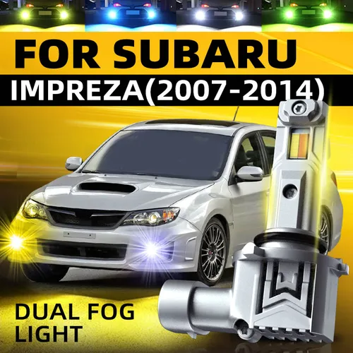 Imagen 1 del producto 2 uds bombillas LED de luz antiniebla delantera para coche interruptor de doble Color sin Error para Subaru IMPREZA GE GV GR GH G3 2007 2008 2009 2010 2011