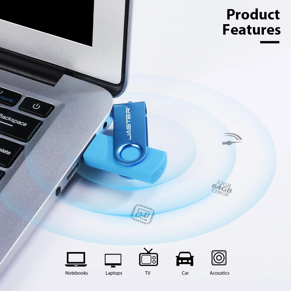 Colorful Rotatable USB Flash Drive 128GB Free Custom Logo Memory Stick 64GB Photography Studio Pen Drive 32GB  Creative Gift