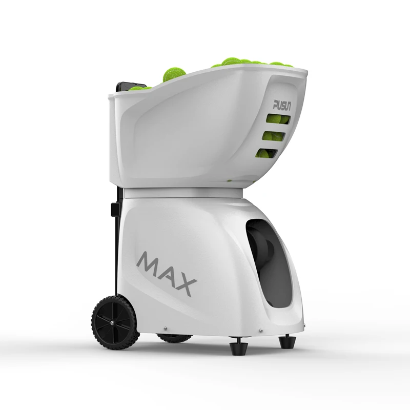 Pusun Smart Tennis Ball Machine, APP Controlled Automatic Tennis Ball Launcher, Portable Ball Shooting Machine For Coaching