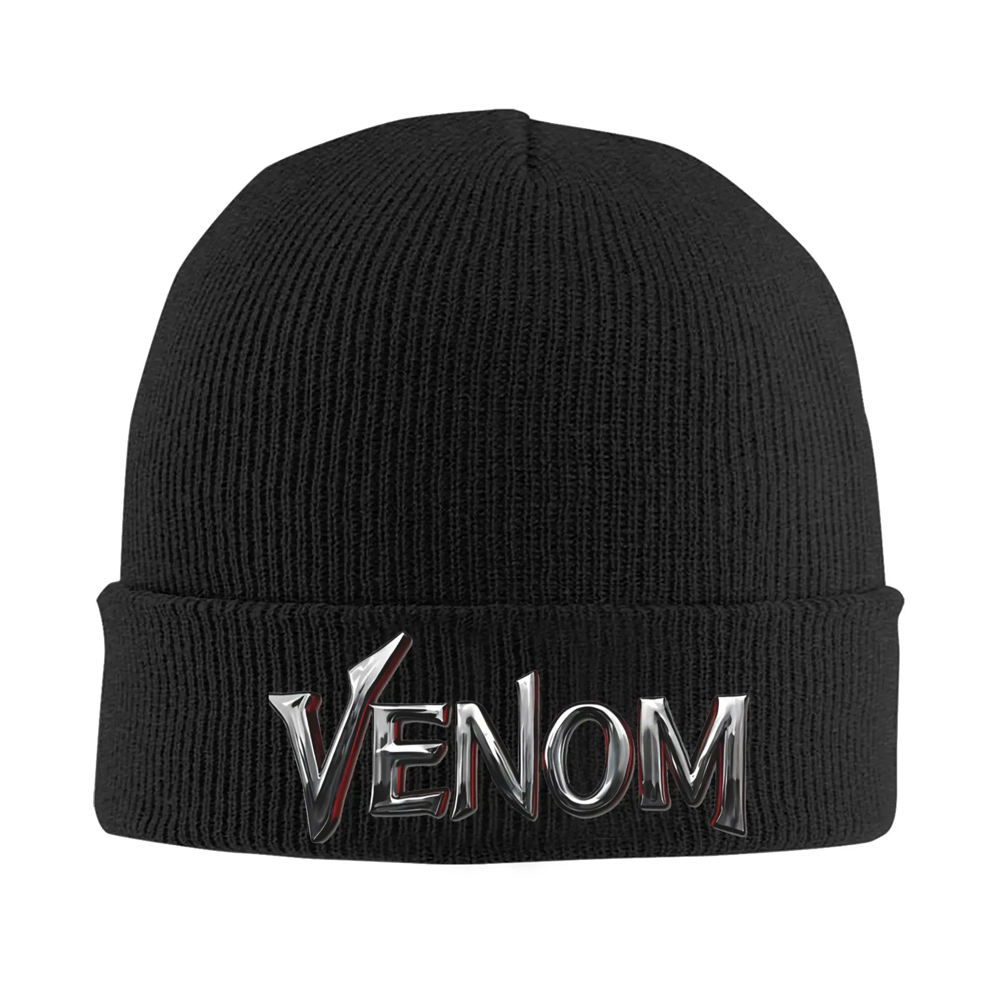 Super Hero Movie Venoms Logo Knitted Caps for Women Men Beanies Winter Hats Acrylic Warm Cap