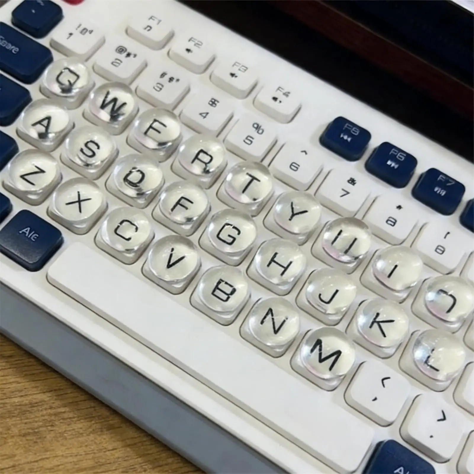 Long Nails Keyboard Stickers transparent glass keyboard covers Silicone Raised Keycaps Long Nail Typing Tools Computer Supplies