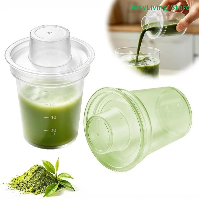 [CL]1/3Pcs Easy To Shake 80ml Matcha Brewing Bottle Portable Tea Bottle Mini Matcha Shaker For Daily Use[CL]