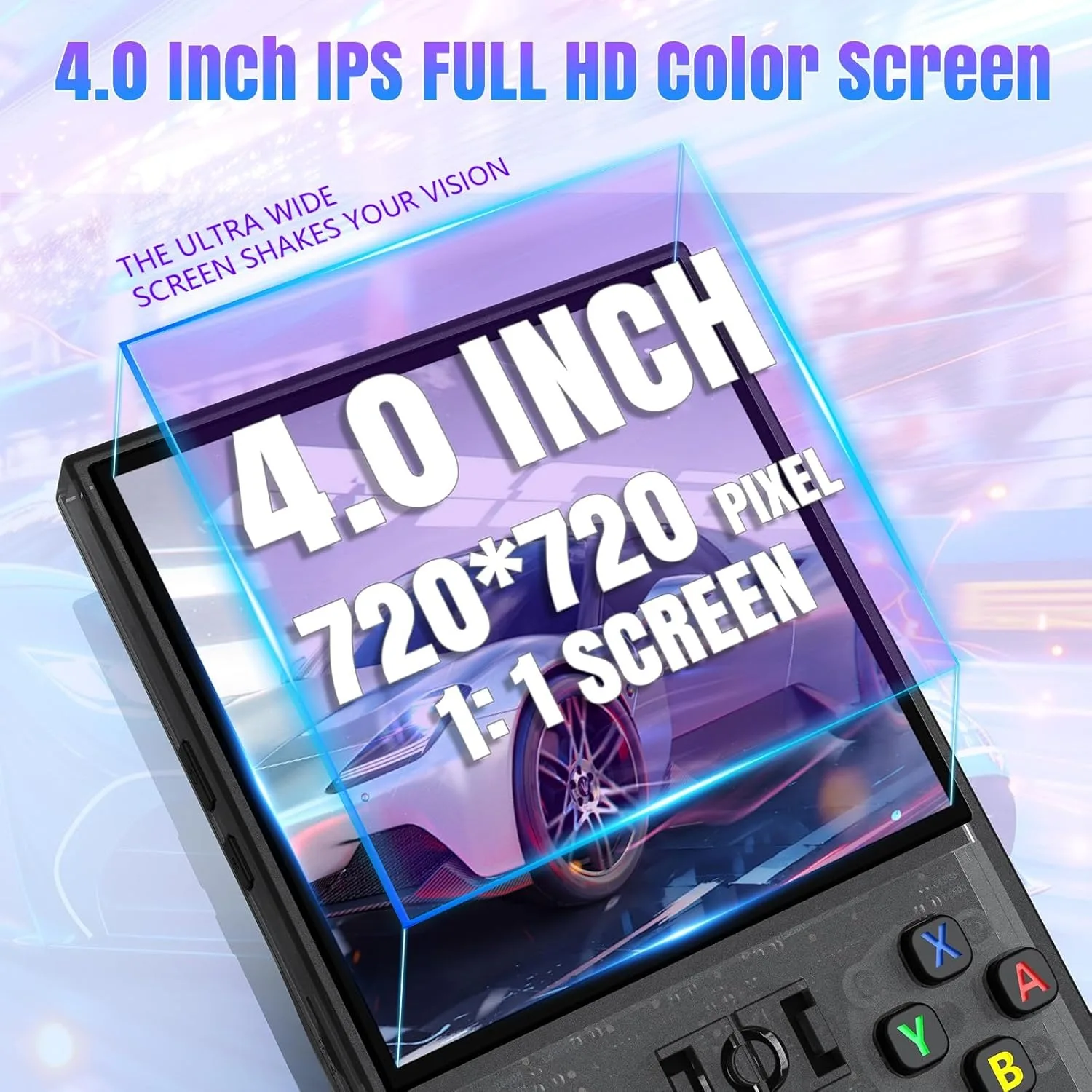 FLLAPT R36MAX Retro Handheld Game Console 4.0'' HD IPS Screen with 128G Built-in 22000+ Games Video Player Open Source System