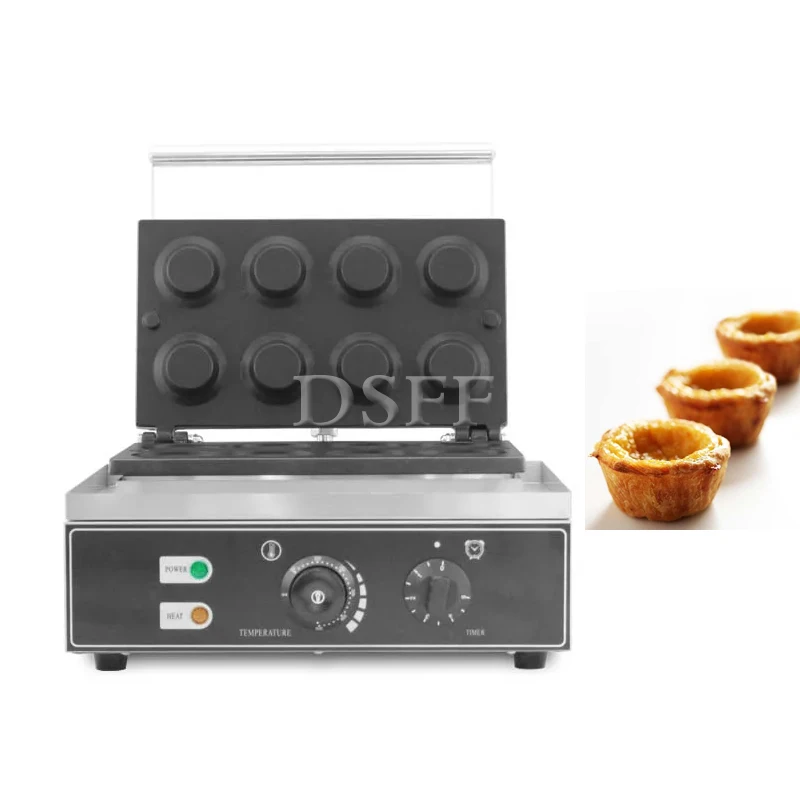 Double Layer Heated Egg Tart Making Machine 1550W 8-Piece Egg Tart Skin Baking Machine Paper Cup Cake Waffle Biscuit Machine