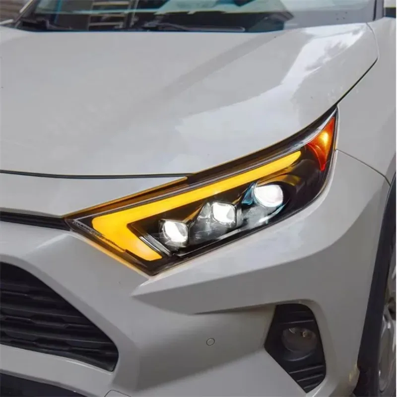 Upgrade 3-Lens Full LED Headlight DRL Turn Signals New Condition Auto Parts for Toyota for RAV4 RAV 4 2019-2022