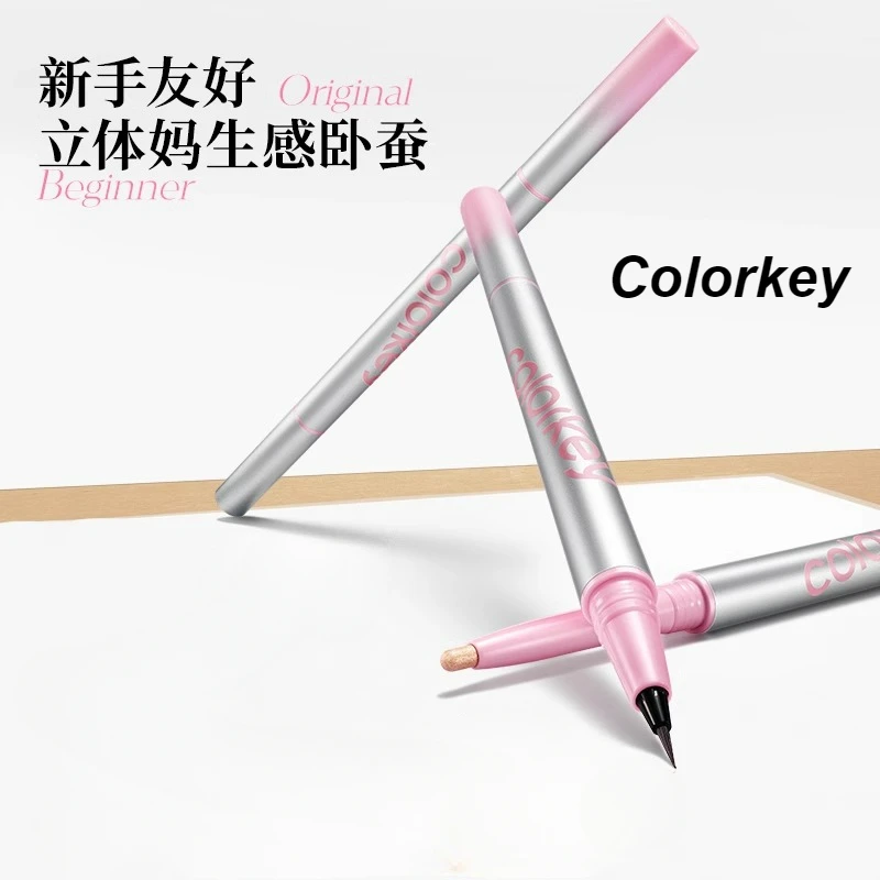 

Colorkey 2In1 Lying Silkworm Pen Double Head Naturally Brighten Enlarges Face Down to Eyeliner Pen Makeup