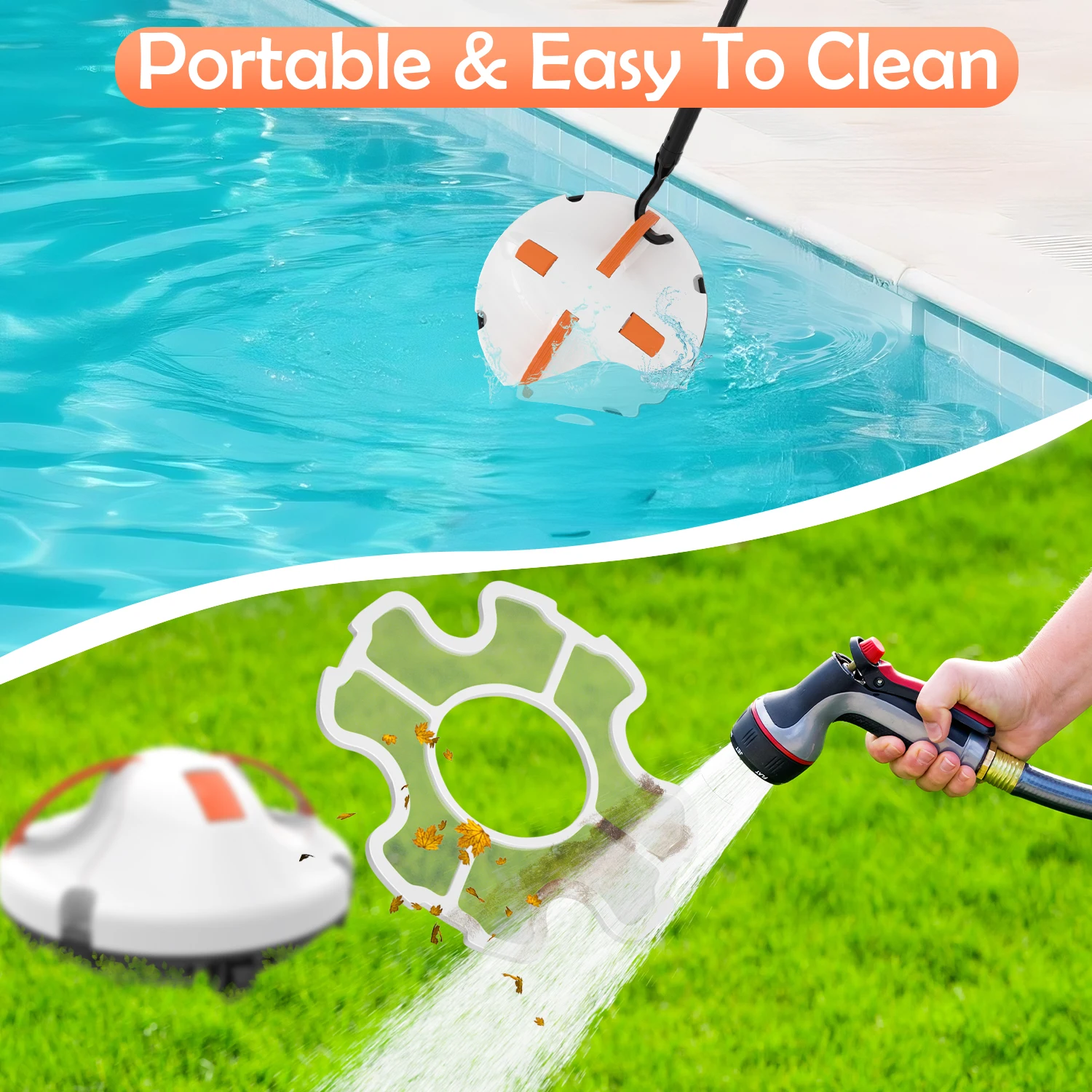 Robot per la pulizia della piscina Ricarica wireless App mobile Controllo remoto Aspirazione automatica delle acque reflue della piscina