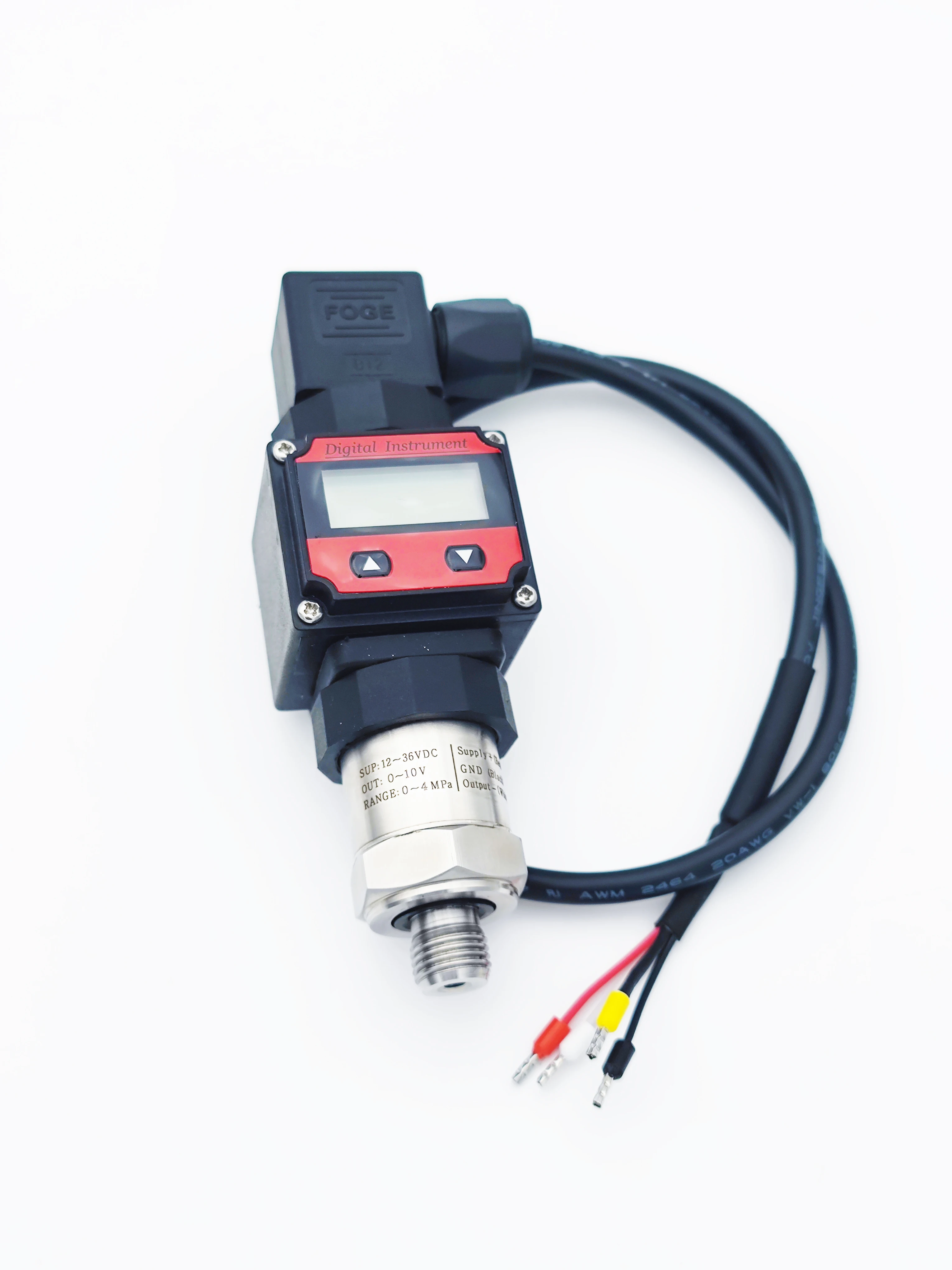 pressure transmitter with LCD Display G1/4 12-36V 0-10V 0.5% 0-600bar optional stainless steel pressure transducer sensor