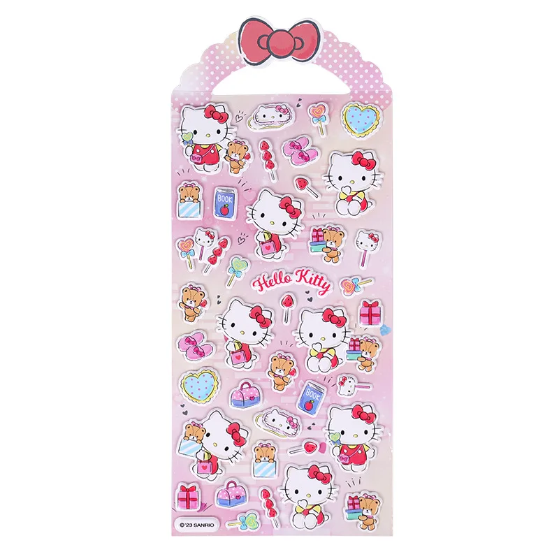 Sanrio Hello Kitty Kuromi 3D Stickers Adorn Cartoon Cuties Self-Adhesive Sticker Waterproof kawaii Three-Dimensional Sticker