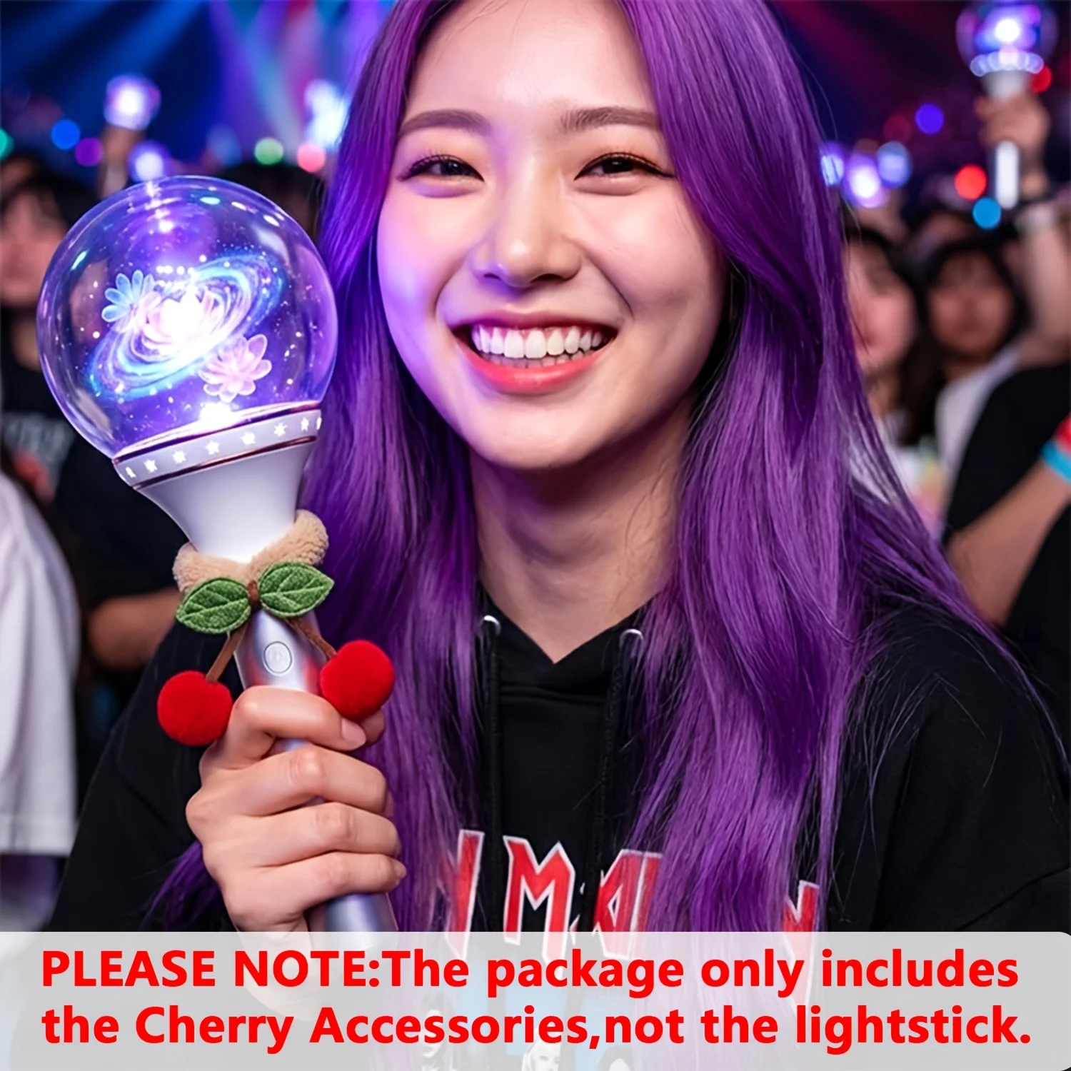 Cherry Decorations for K-pop Lightsticks, Fits All Lightsticks, Must-Have for Parties, Events and Various Festive Occasions