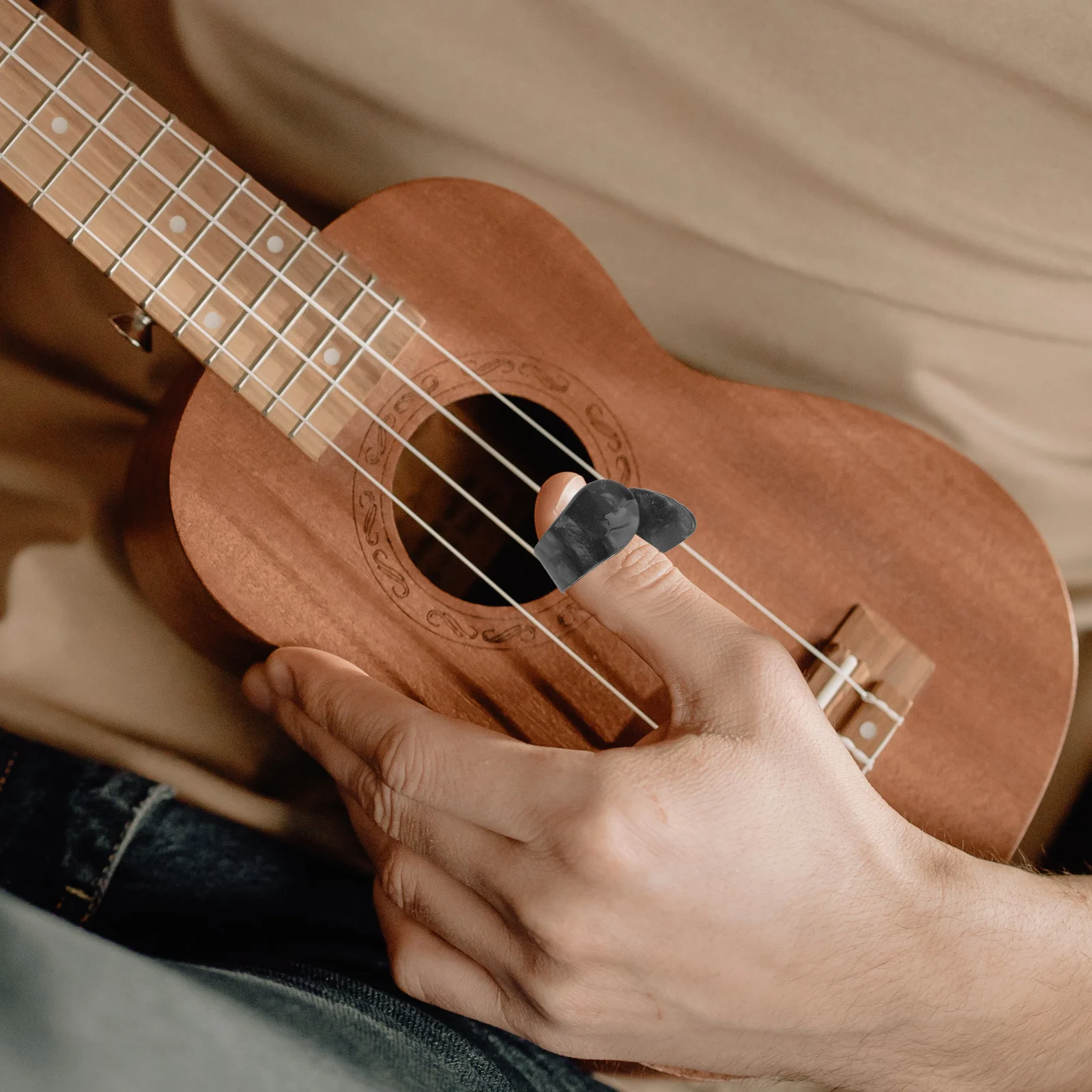 

12 Pcs Finger Guitar Pick Acoustic Accessories Protector Metal Picks for Guitars