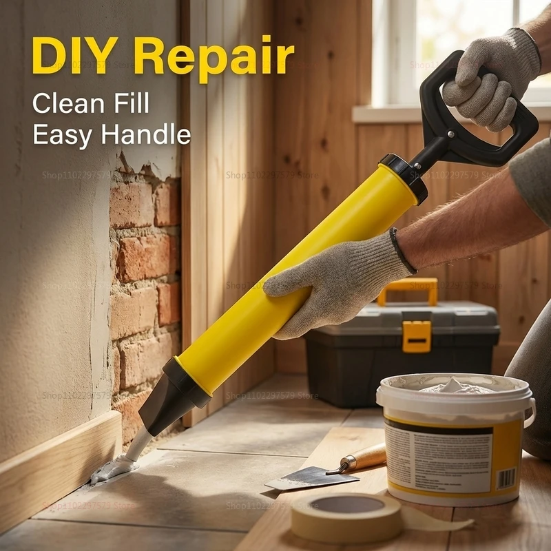 Applicator Caulking Gun With 4 Nozzles Hand Tools Grouting Gun Cement Lime Pump Grouting Mortar Sprayer Grout Filling Tools