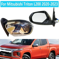 7632C199 7632C200 For Mitsubishi Triton L200 2020-2023 Car Rearview Mirror Assembly Auto Mirror Reflector Led Turn Signal Lights