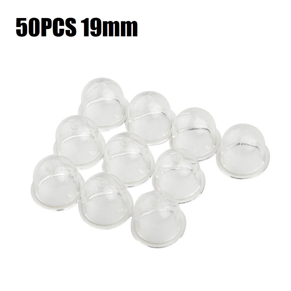 Imagem -06 - Bomba de Combustível para o Carburador Primer Bulbo Motosserras Ventilador Tamanho Pequeno Peças de Serra Copo de Óleo Pvc Trimmer 50 Pcs 19 mm