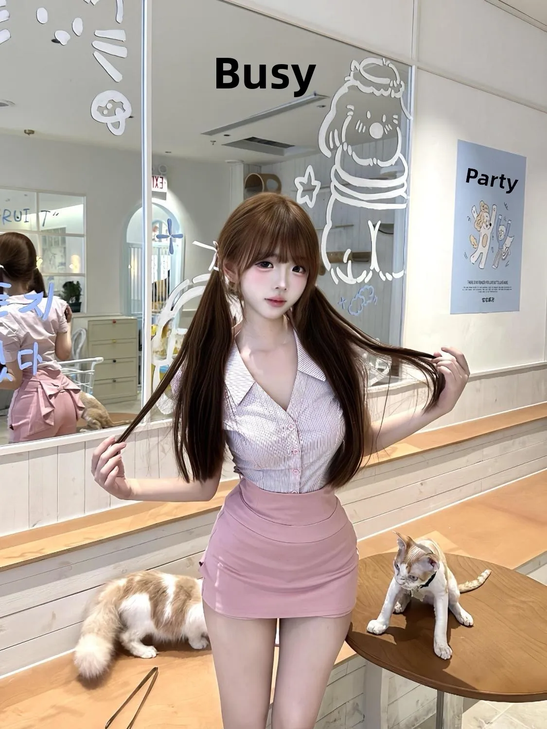 

Новый летний комплект из двух предметов с розовым полосатым приталенным топом и юбкой для молодых девушек ort Sve Faionable Student orm