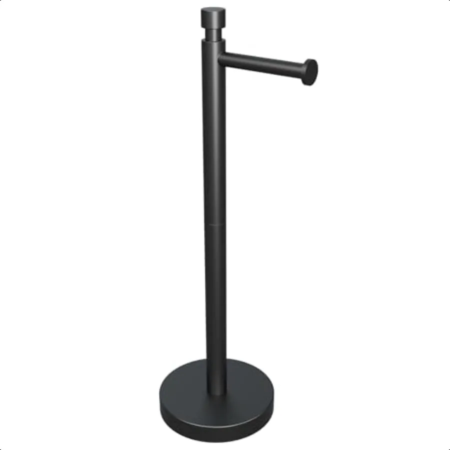 

Bathroom Toilet Paper Holder Stand Modern Tissue Roll Holder Black