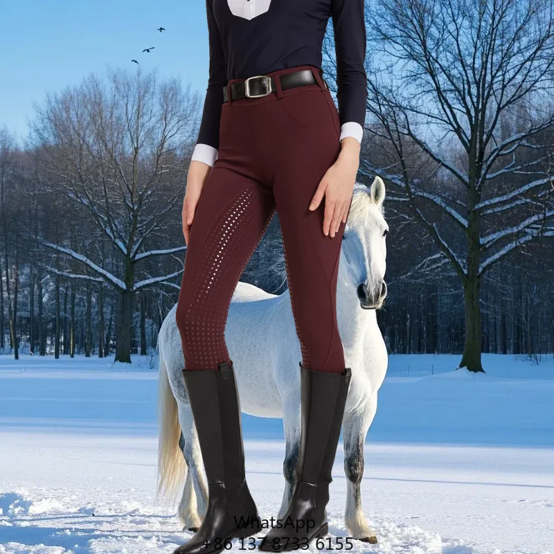 Custom Women's Jodhpurs For Horse Riding Printed Schooling Knee Breeches Equestrian Clothing Spandex/Nylon Material Four-Way
