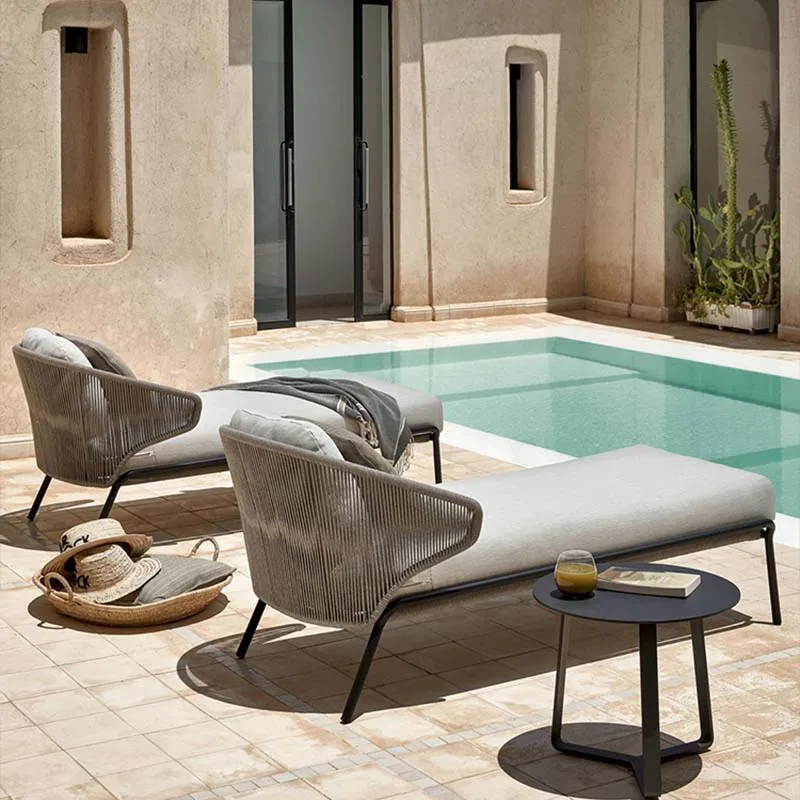 

Recliner Chair Outdoor Sofas Advanced Homestay Villa Courtyard Leisure Garden Sofas Minimalist Design Furniture Sillas Lshysf