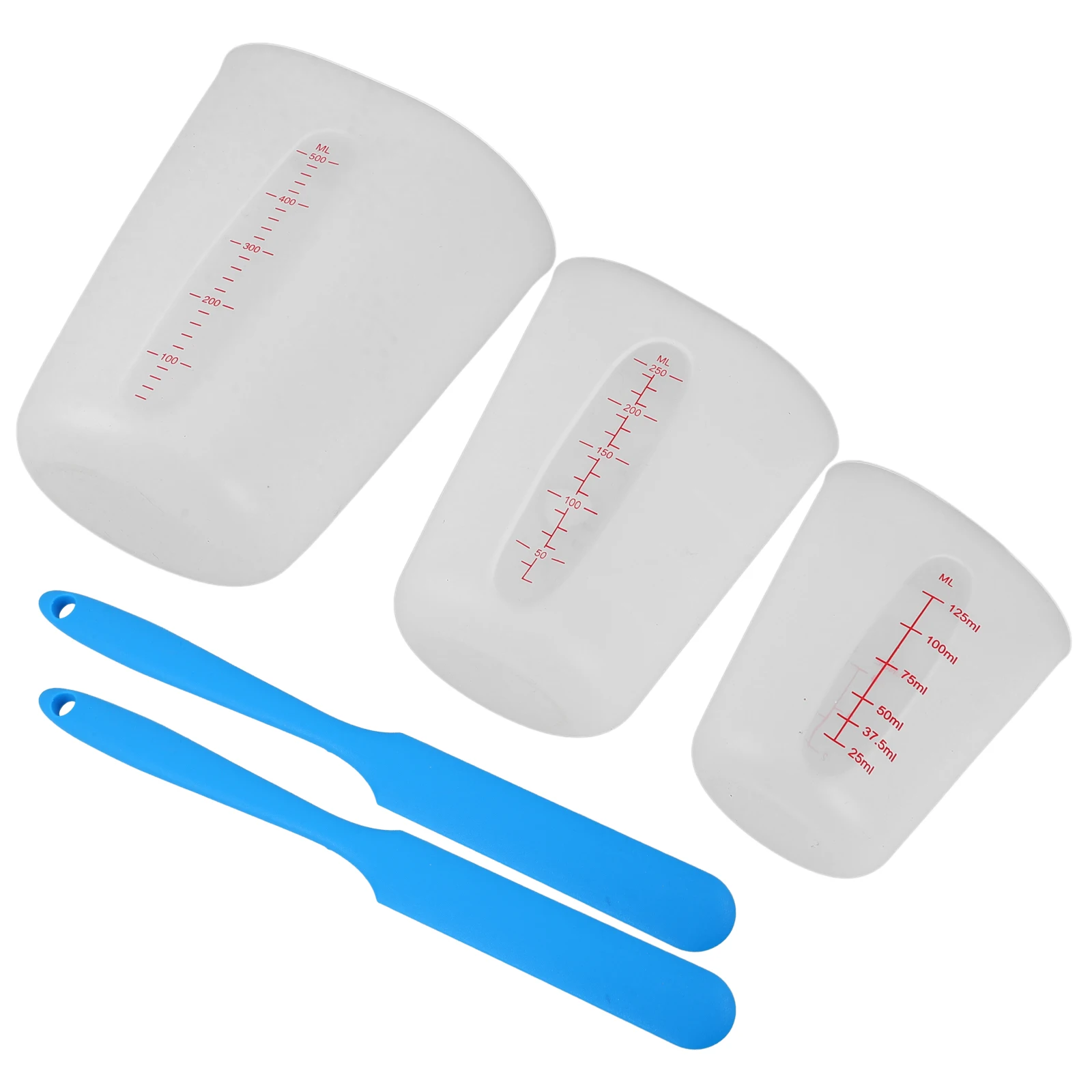 

Small Silicone Measuring Cup Set Cups Kitchen Coffee Household Graduated Colorful