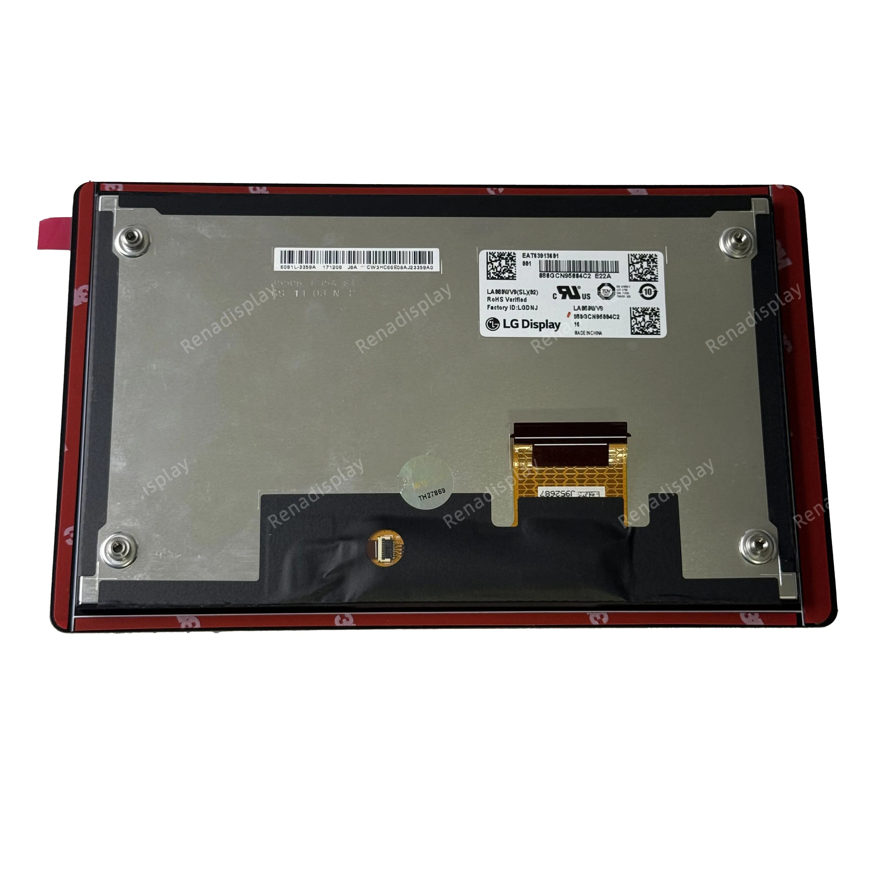 8 Inch LCD Display LA080WV9-SL02 for Hyundai Mobis Infotainment System Car Central Control Screen Repair Replacement