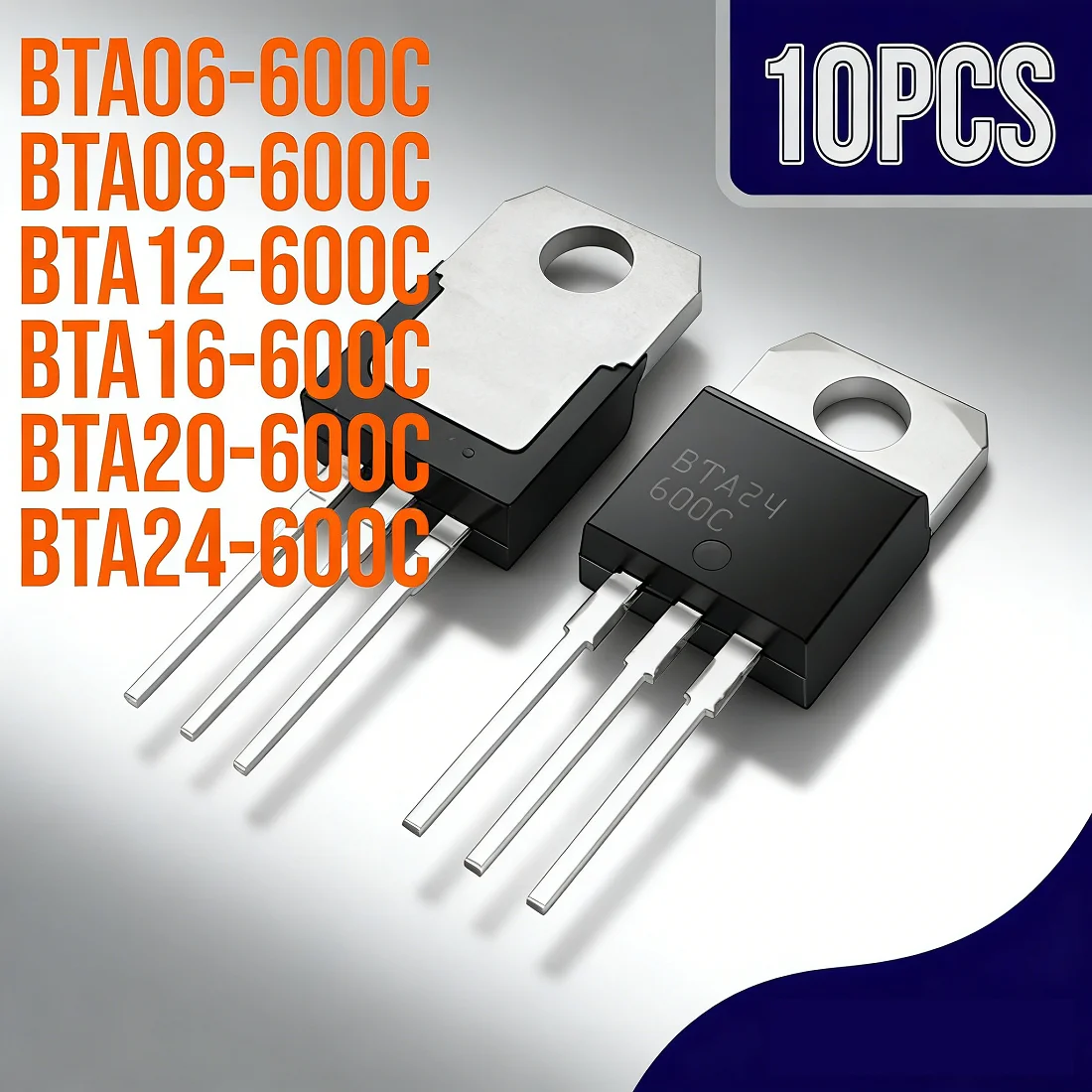 10PCS BTA06-600C BTA08-600C BTA12-600C BTA16-600C BTA20-600C BTA24-600C TO-220 TRIAC