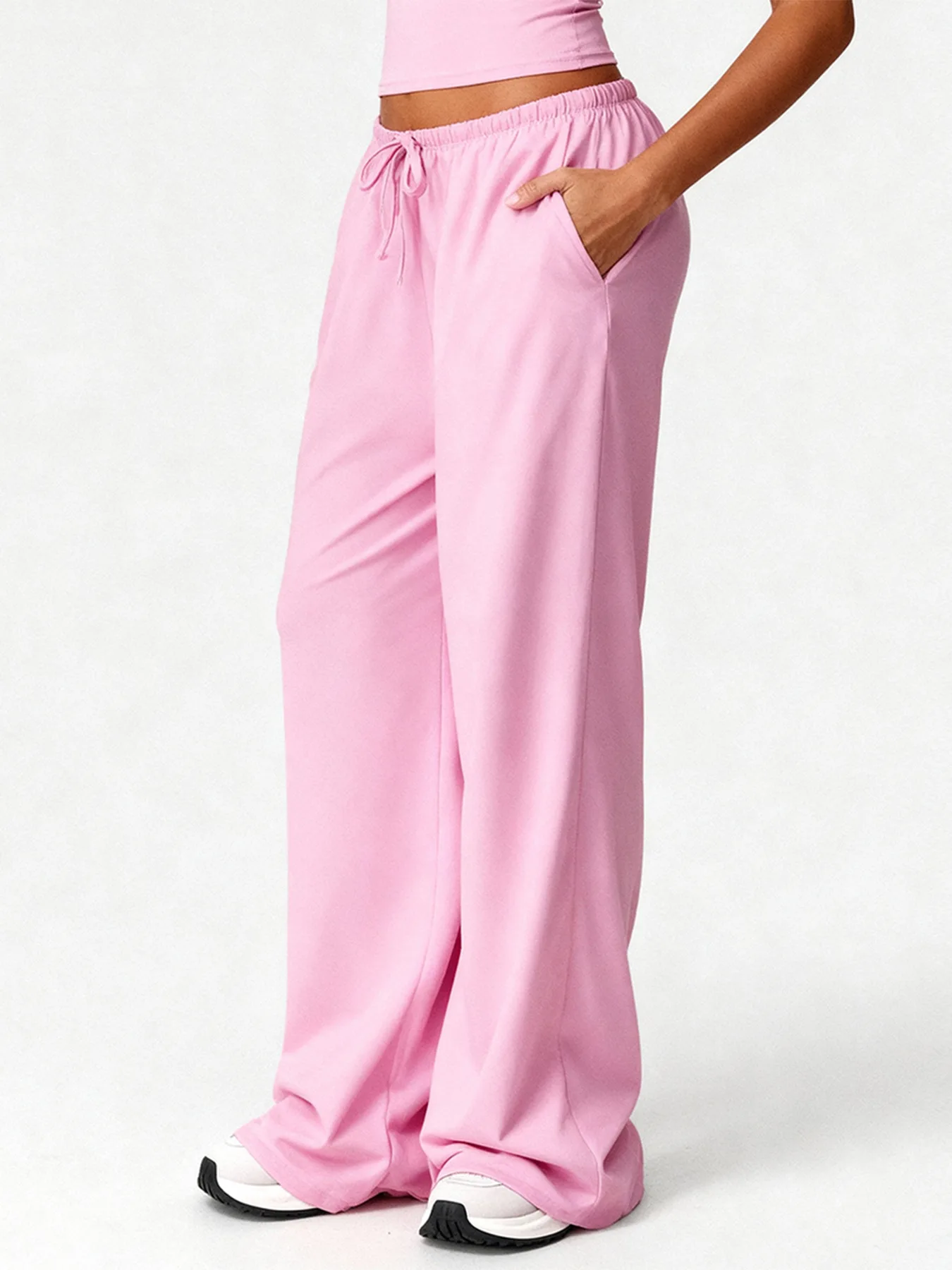 بدلة اليوغا الأوروبية والأمريكية للياقة البدنية سريعة الجفاف، قميص قصير جميل من الخلف، سروال واسع الخصر، ملابس غير رسمية للجري