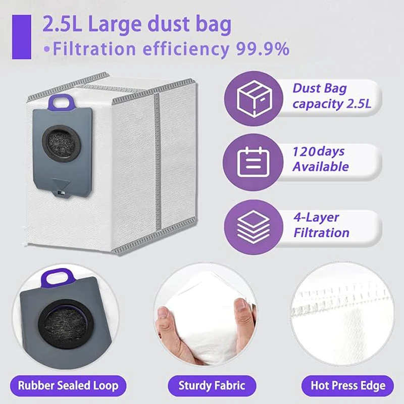 For NARWAL Freo 20/Freo 20 Edge Robot Vacuum Accessories Main Side Brush Track Mop Cloth HEPA Filter Dust Bag Replacement Parts view 6