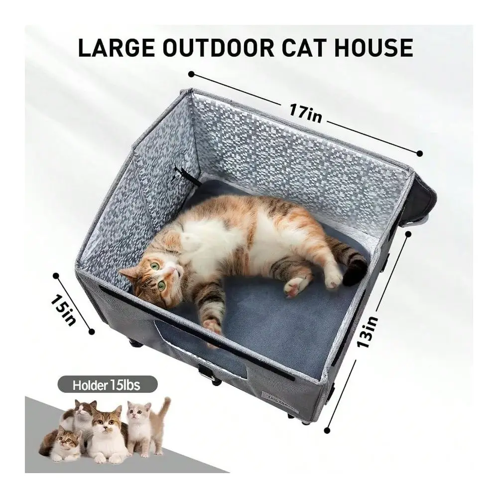 House Weatherproof Spring Summer, Portable Shelter Stray Cats, No Installation Foldable Tent Enclosure, Ventilated Pet House Ou