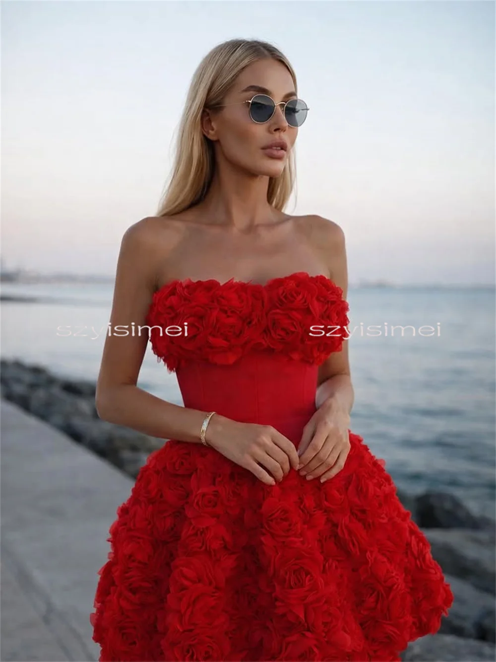 Fashion Short Weddings Dresses A Line Corset Bride Dresses Mini Prom Gown Vestido De Novia Customized Party Gowns