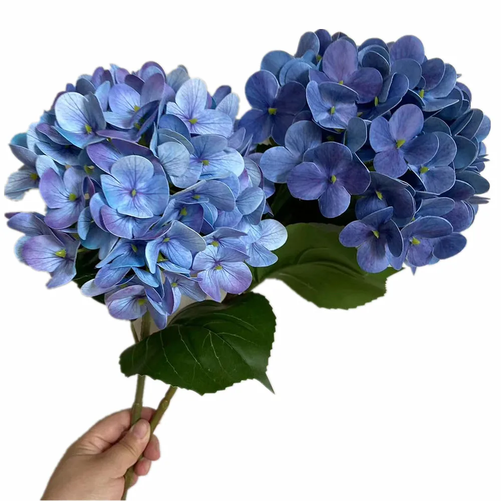 Artificial 3D Print Lifelike Hortensia Branch Latex Realistic Hydrangea Flower