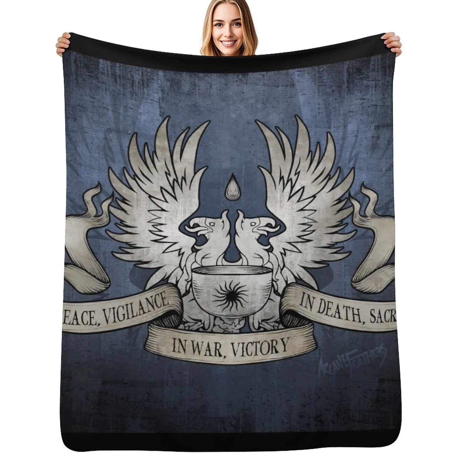 Dragon Age: Grey Warden Motto Throw Blanket Camping Travel Thins Bed Fashionable Luxury Brand Soft Big Blankets