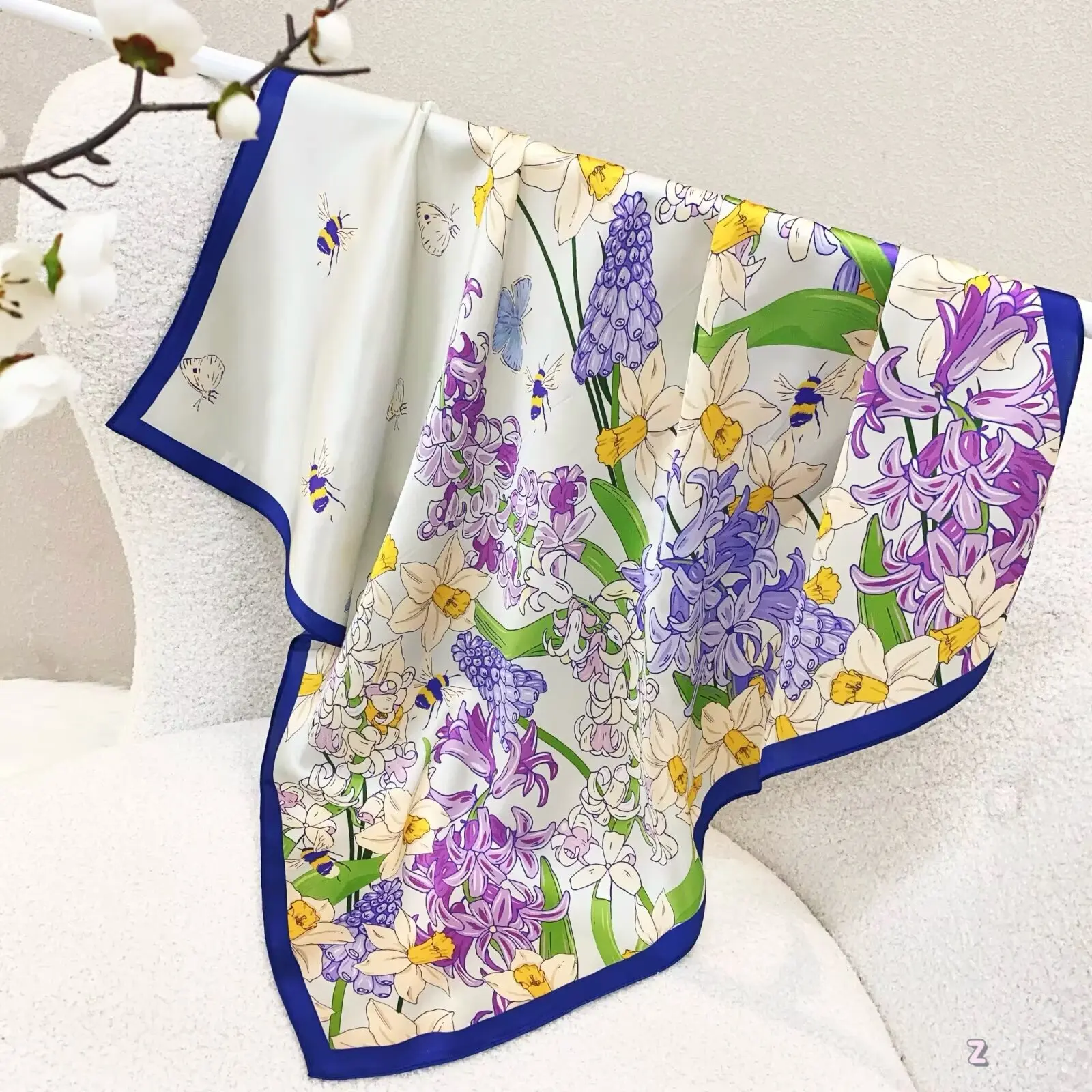 Women'S Fashion Poncho - 100% Real Silk Scarf Women Square