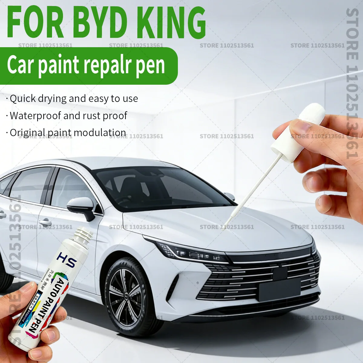 

For 2022 2023 2024 2025 BYD King Car Paint Repair Pen Restores Original Factory Paint Finish White WAZ Grey 082 Blue BYD057 094