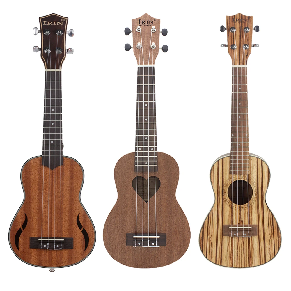 IRIN 21 Inch Solid Wood Ukulele Colored Hawaiian Guitar Set with Case Accessories Stringed Instruments Ukulele for Practice