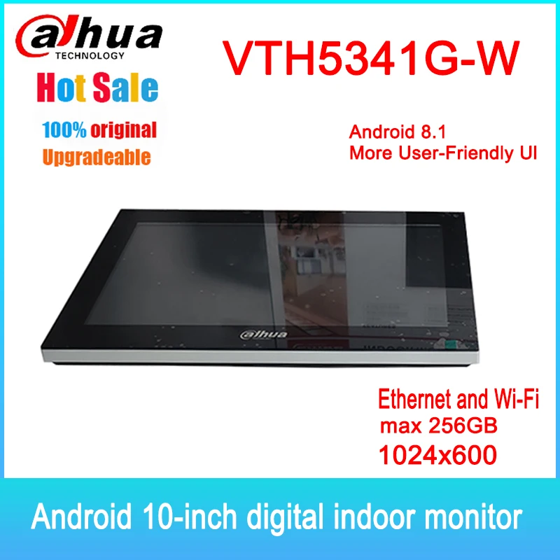 

Dahua WiFi Video Intercom VTH5341G-W POE Android 10 Inch Digital Indoor Display Capacitive Touch Screen Wired Doorbell Display