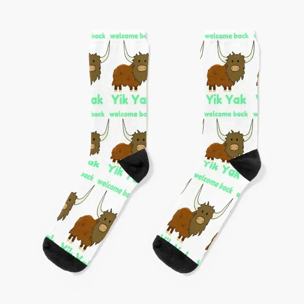 

Yik Yak Welcome Back App Socks compression golf cotton Socks Ladies Men's